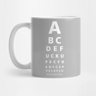 EYE TEST #2 (WHT FONT) Mug